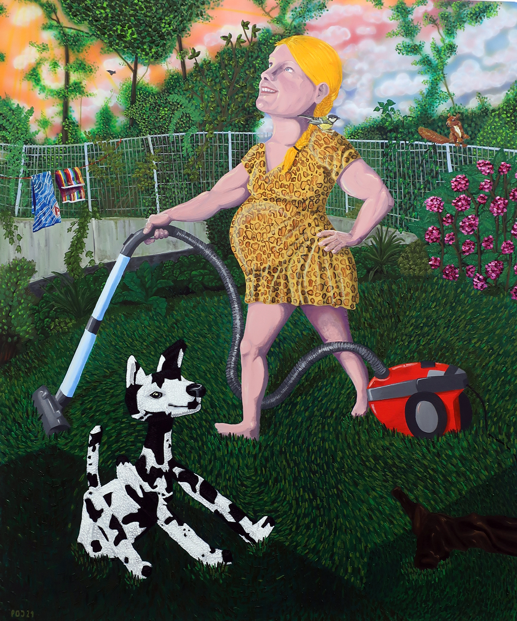 In freudiger Erwartung | 180 x 150 cm | Acryl, Öl auf Leinwand
