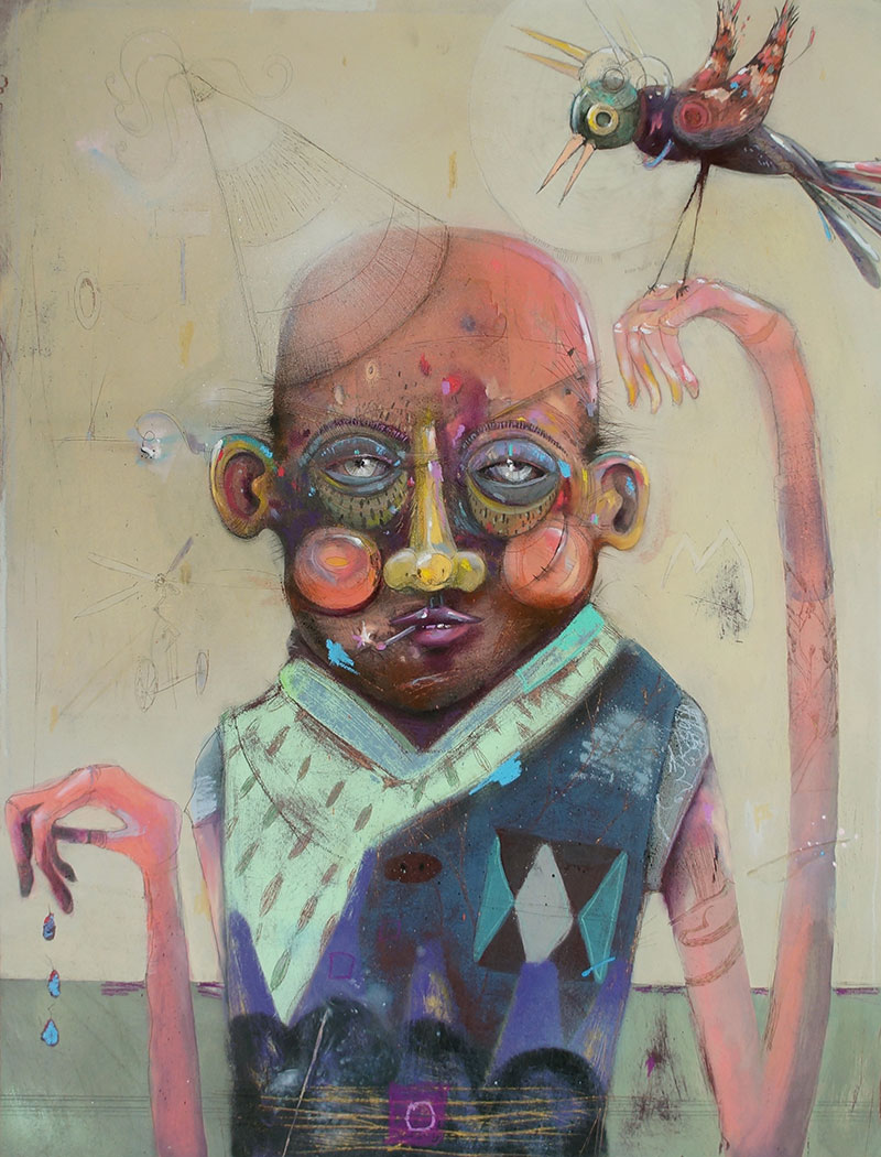 Letzer Gast | 2022 | Mischtechnik | 105 x 80 cm