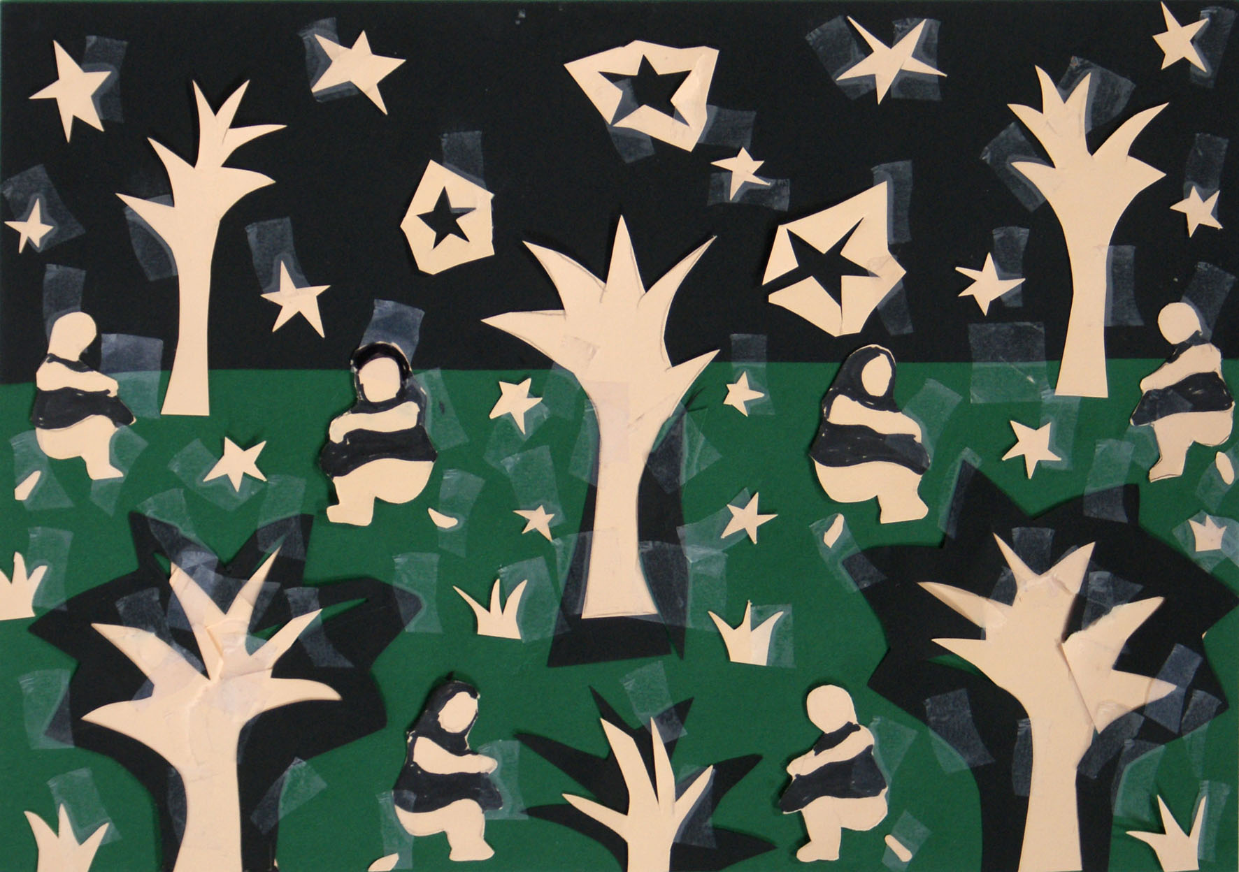 „Sternennacht“ | 20 cm x 30 cm | Collage | 2013