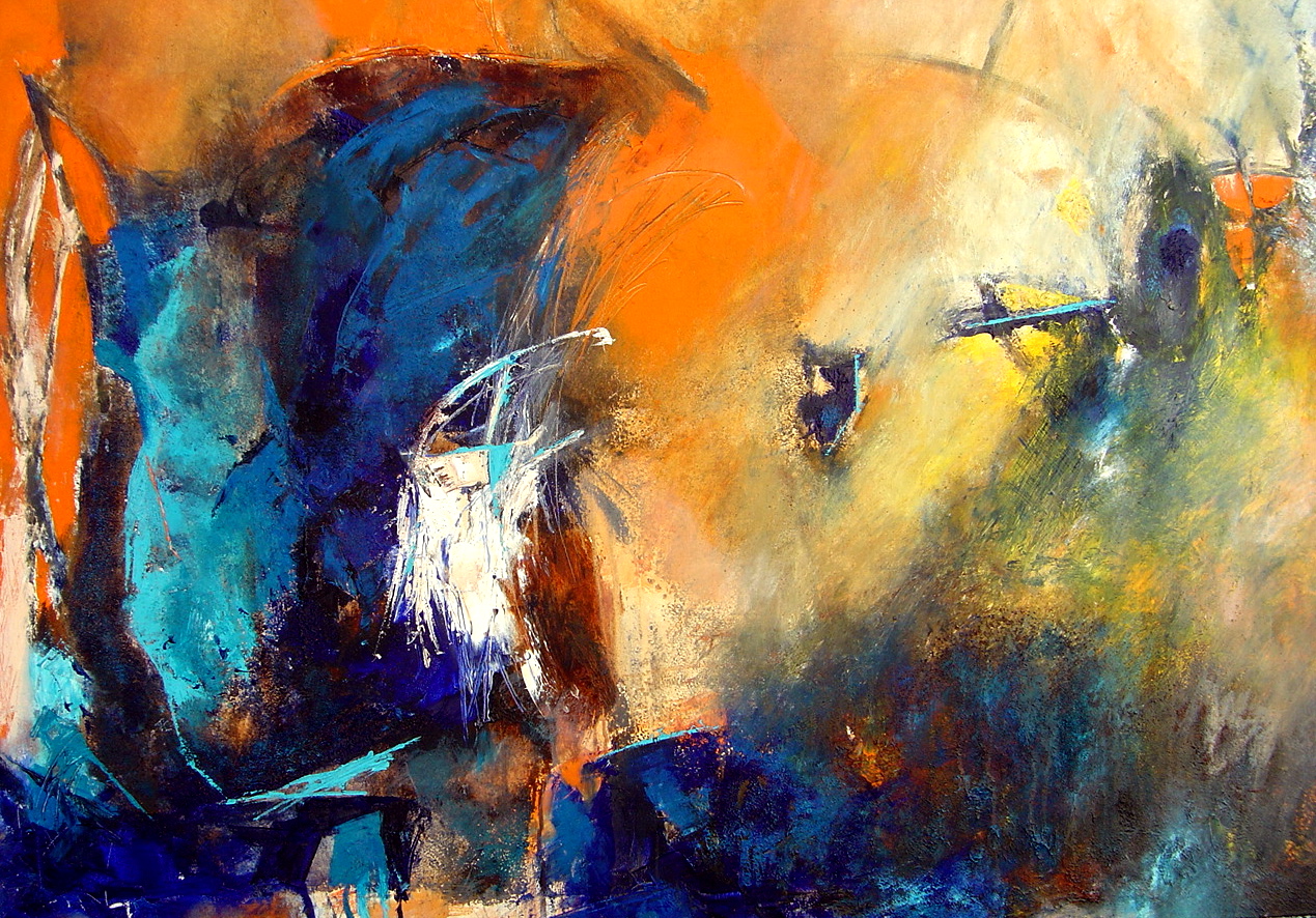 Orange blue | 100x120 cm