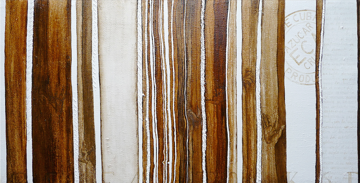 „Verwandlung II“ | 2010 | Mischtechnik auf Jute | 200 x 100 cm